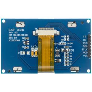 2.42 인치 2.42 OLED 디스플레이 모듈 128x64 LCD HD 스크린 모듈 SSD1309 Arduino UNO R3 용 7 핀 SPI/IIC