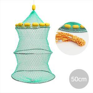 싸파 로프장착형 와이어 3단 부력 살림망 50cm 갯바위바다통발 민물 휴대용 낚시그물 용그물 낚시 낚시용