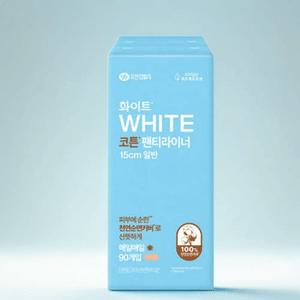화이트 생리대 순한순면 팬티라이너 일반 90매 X4팩
