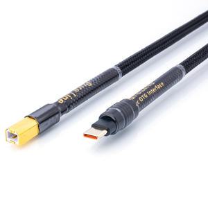 PurelineCanare L-4E6S Hifi usb dac OTG 케이블 usb b to typec 스테레오 케이블 6N OFC 데이터 오디오 디