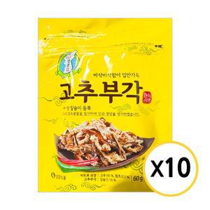 [임박특가] 성경식품 고추부각 60g x 10개 (소비기한 25.07.16)