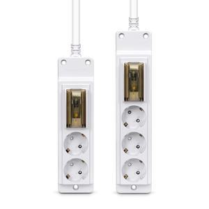 현대 국산 4000W 고용량 과부하차단 누전차단 멀티탭 2구 3구 고전압 에어컨 건조기 안전 접지 멀티콘센트 1.5M, 3M, 5M