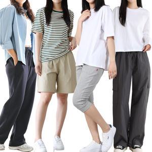 사 은 품 증 정 여자 트레이닝 반바지 5부 7부 쿨스판 버뮤다 빅사이즈 4XL 조거 카고 와이드 바스락 트랙팬츠 츄리닝