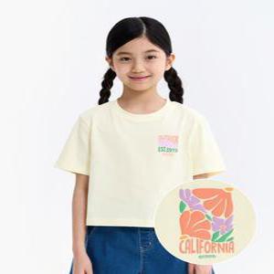 [아웃도어 프로덕츠 키즈]여아 세미크롭 반팔티 (레몬) OD252ISS72_LEM