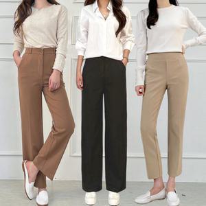 봄 빅사이즈 슬랙스/밴딩팬츠/S~3XL/숏/기본/롱기장 여성의류/와이드/일자/부츠컷 오피스룩
