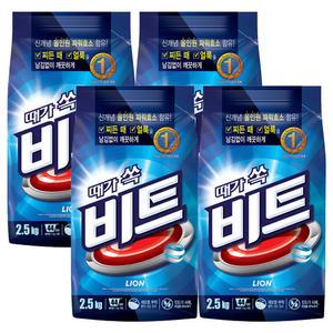 비트 분말세제 일반용, 2.5kg, 4개