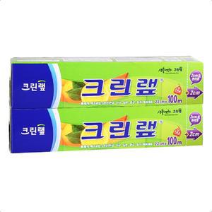 크린랩 크린백 일회용 비닐 크랜랩 22cm x 100m x 2개