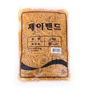 하나제이 정 1kg 고무밴드 노랑 대용량 고무줄 70x1.3