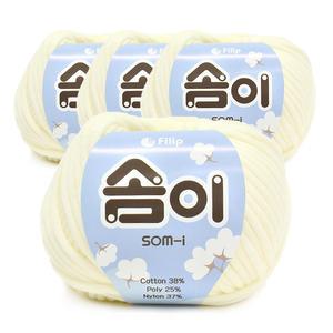쎄비 솜이 패브릭얀 뜨개실 65g x 4p