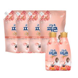 피죤 고농축 시그니처 섬유유연제 용기 라피에스타, 1L, 2개 + 리필 1.6L, 4개