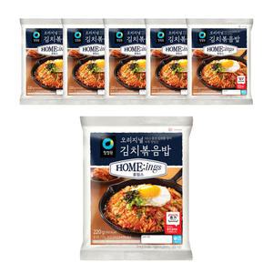 청정원 호밍스 김치볶음밥, 220g, 6개
