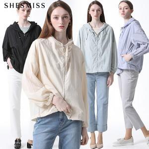 [(SHESMISS)] 후드넥 집업 바람막이 점퍼