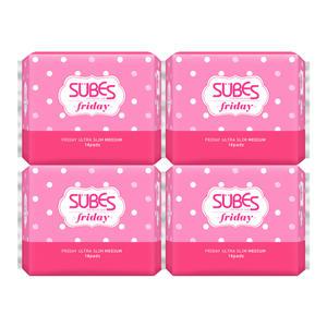 슈베스 생리대 프라이데이 울트라슬림 중형 14P x4팩