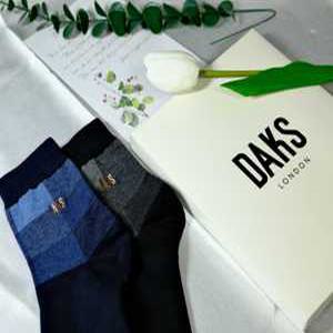DAKS 남자닥스양말선물세트 깔끔한 사각식탁보무늬 양말 816 2족