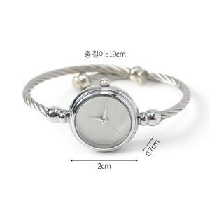 [KGPQFUVH_4B]와이어 여성 손목시계 실버 메탈패션시계
