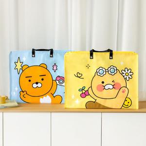 카카오프렌즈 KF 세이치즈 타포린백 L 대형 카카오 춘식이 라이언 지퍼 방수 캠핑 여행 가방 타포린 쇼핑백 장바구니 단체선물