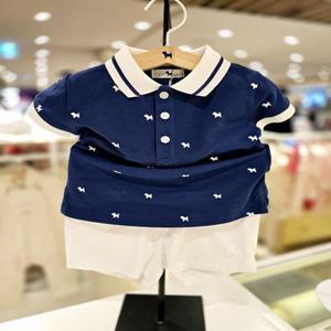 [블루독베이비] 25/SS(블루)피케 클래식 상하세트 4531361009/ 백일 돌 선물 간절기 나들이 여름 출산 상하
