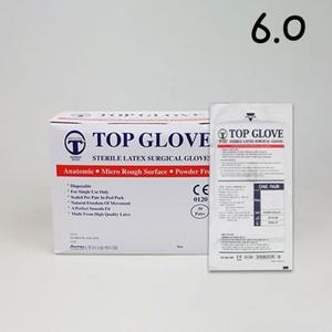 6.0 수술용글러브 (TOP) 50조 파우더프리 라텍스 멸균
