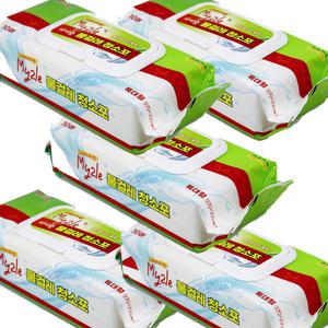 Myzle 마이즐 물걸레 청소포 30매 X 5팩 캡형 특대형 37cm 일회용 엠보싱원단 베이킹소다함유 국내생산