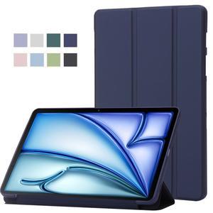 Funda For iPad Air 11 2024 케이스 Trifold PU Leaher 소프트 백 스탠드 태블릿 Coque M2 M3 5 4 커버