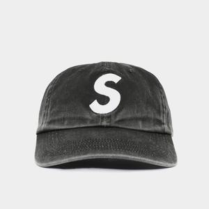 슈프림 25SS S로고 피그먼트 코티드 6패널 공용 캡 SS25H24 BLACK