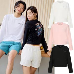 [디스커버리](마산점)[24S/S] 디스커버리 DWSW7B043 여성 메인크루 그래픽 크롭 워터 긴팔티 래쉬가드