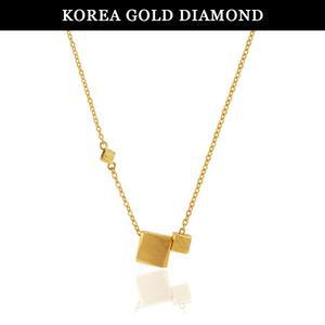 [한국금다이아몬드] 순금 목걸이 24K 금목걸이 투 사각 샌드 7.5g
