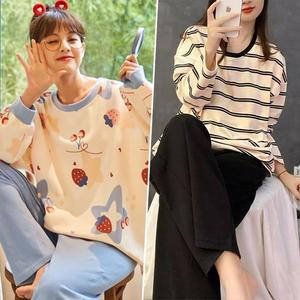 간절기잠옷 내장 캡 패드 여성 홈웨어세트 모닉 긴팔세트 상하세트 파자마