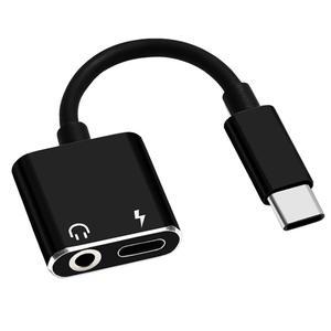 USB Type-C 스플리터 3.5mm Aux 잭 변환기 OTG 어댑터 C 충전 케이블 확장 이어폰