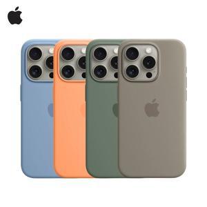 iPhone 15 Pro Max Plus 마그네틱 무선 충전 소프트 풀 로고 커버 용  Apple Magsafe 액체 실리콘 휴대폰