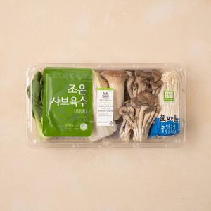 전골용 모둠 채소와 버섯 (470g/팩, 샤브 육수 증정)