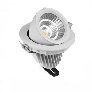 1PCS Superbright 12W 40W 매입형 LED 다운라이트 360 ° 조정 가능한 COB 통 천장 조명 회전식 트렁크 85-