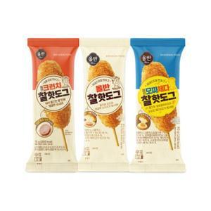 [올반][올반키친] 찰 핫도그80g10개 + 크런치 찰 핫도그75g10개 + 모짜체다 찰 핫도그 80g10개
