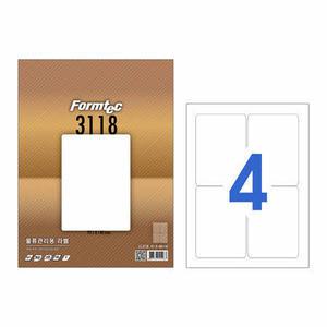 폼텍 라벨4칸100매 LS-3118(물류관리용, 99.1x140mm)