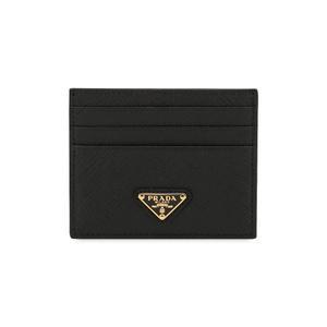 여성 삼각로고 사피아노 블랙 카드지갑 1MC025 QHH F0002
