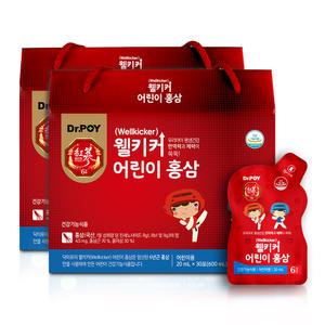 닥터포이 웰키커 어린이 홍삼 20ml 30포 2박스 (총 2개월분)