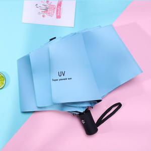 UV 3단 자동 양우산 블루/장우산 접이식 양산 우산