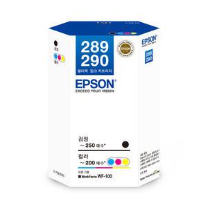 엡손 정품 잉크 T289270 검정 컬러 잉크 패키지 WF-100