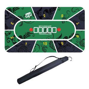 휴대용 카지노칩 매트 홀덤 테이블 보드 게임 매트 카드 포커 중 120x60cm