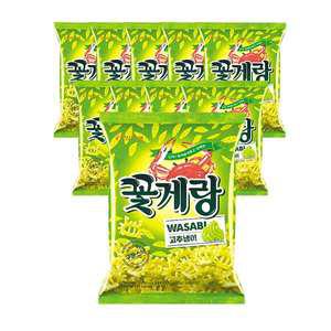 크라운 꽃게랑 와사비, 70g, 10개