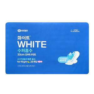 화이트 수퍼흡수 오버나이트 33 생리대 28개
