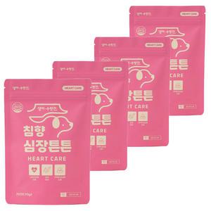강아지 심장 영양제 기침 감기 면역 노견 헥헥거림 기관지 오메가3 댕이수랏간 침향심장튼튼 70g 4개