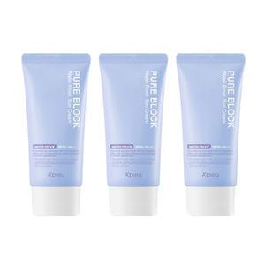 어퓨 퓨어 블록 내추럴 워터프루프 선크림, 50ml, 3개