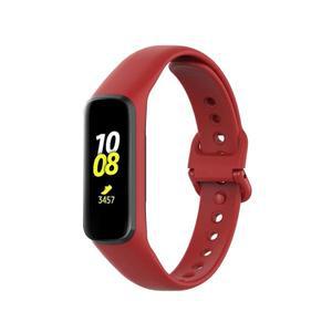삼성호환 갤럭시 Fit2 SMR220 소프트 TPU 스트랩 교체 시계 밴드, 케이스 포함 솔리드 컬러 성인 스포츠 팔