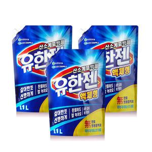 유한양행 유한젠 산소계표백제 액체형 1.1L 리필 X3개