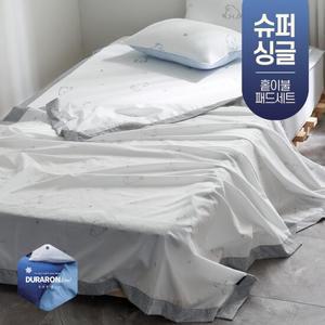 곰돌이 여름 휴비스 듀라론 쿨 냉감 홑 이불 어린이 기숙사 주니어 키즈 슈퍼싱글 SS 침대 패드 세트