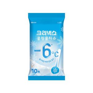 크리넥스 쿨링 물티슈 10매 페퍼민트향