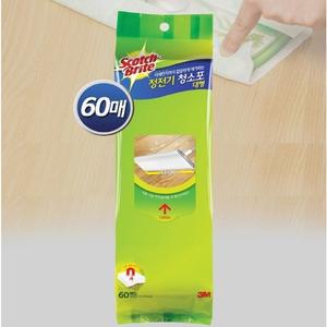 샘스 3M 스카치브라이트 정전기 청소포청소 걸레 정전기포 대형 60매 대용량청소포 바닥청소포 청소포걸레