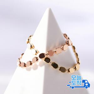 14K 스위트 판볼 체인 금 반지