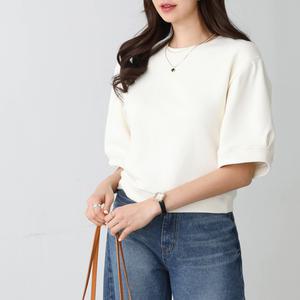 [피핀] 퍼프소매 셔링 반팔 티셔츠 #111979